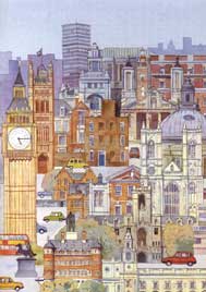 bespoke christmas cards The Buildings of Westminster